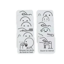 18 Pictogrammes - Se brosser les dents - Style épuré