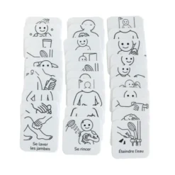 30 pictogrammes - Se doucher - Style épuré
