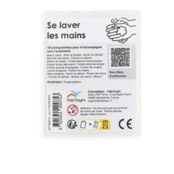 18 pictogrammes - Se laver les mains - Style épuré