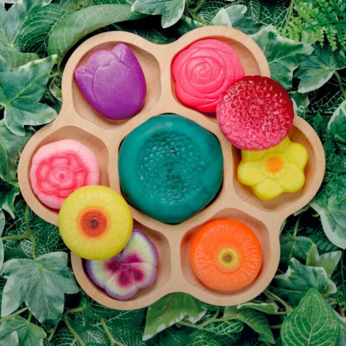 Pierres fleurs sensorielles x 8