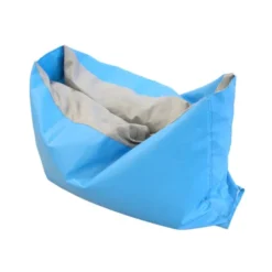 Pouf cocon - Bleu/gris