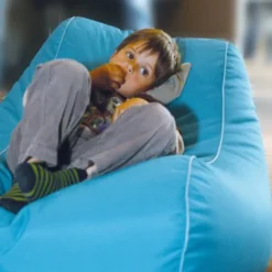 Pouf fauteuil - Bleu pétrole