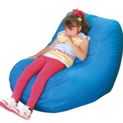 Pouf fauteuil - Bleu pétrole