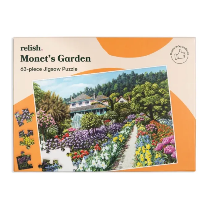 Puzzle ergonomique jardin de Monet - 63 pièces