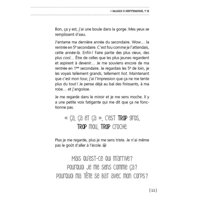 Romy - accepter son corps à l'adolescence