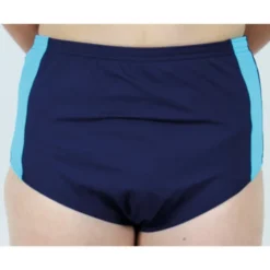Slip de bain incontinence enfant - Bleu marine/Turquoise