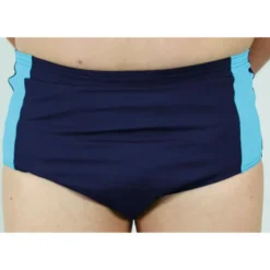 Slip de bain incontinence homme - Bleu marine/Turquoise