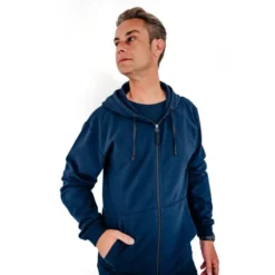 Sweat à capuche zippé adulte - Bleu