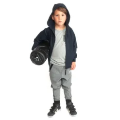 Sweat à capuche zippé enfant - Bleu