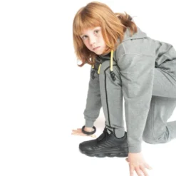 Sweat à capuche zippé enfant - Gris