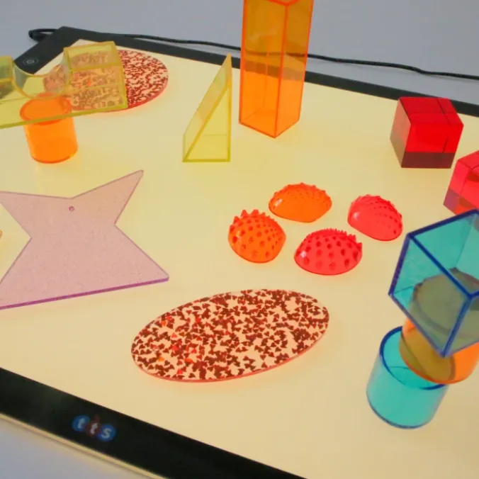 Table lumineuse multicolore