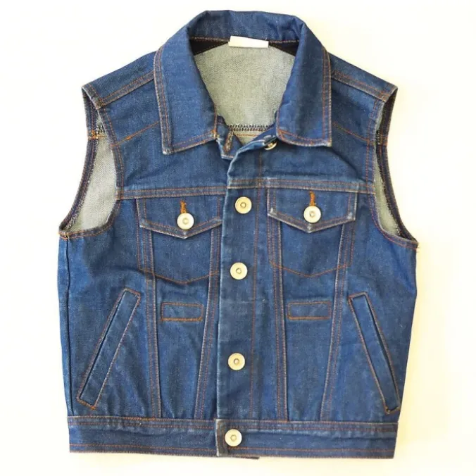 Veste en jean sans manche lestée