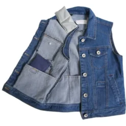 Veste en jean sans manche lestée